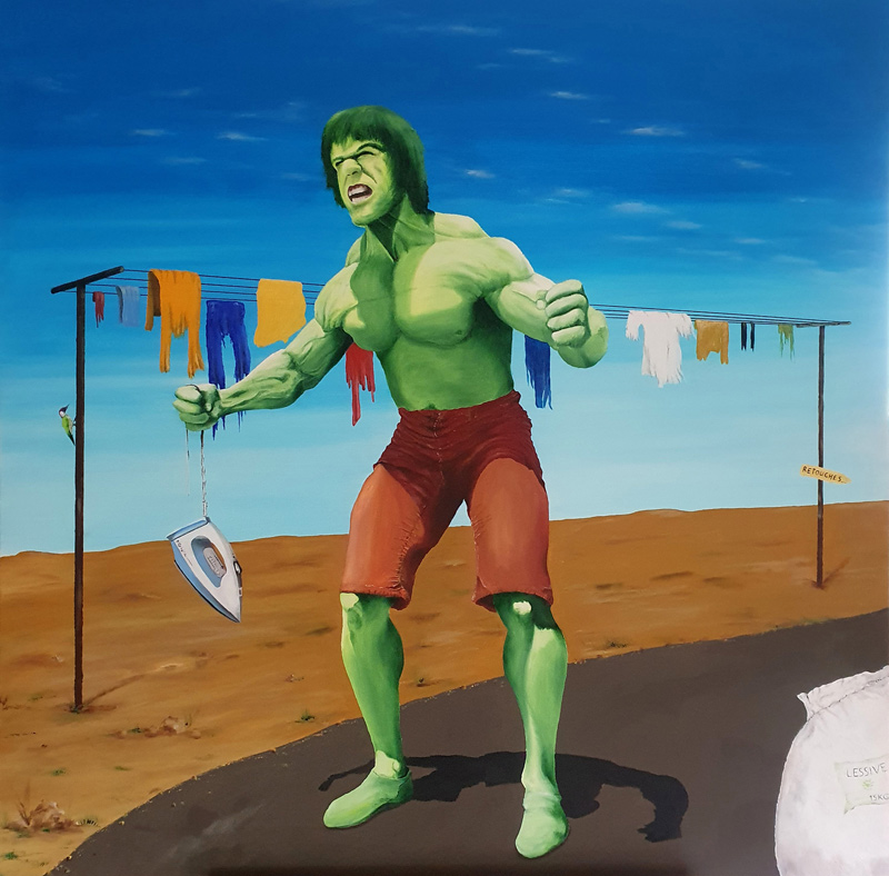 hulk, tableau Jean-françois Rousselot, artiste peintre toulouse