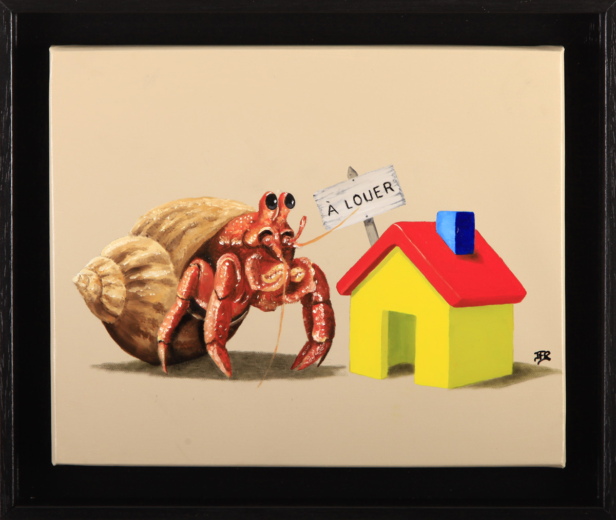 Bernard immobilier Le choix, huile sur toile, jean-françois Rousselot Bernard immobilier Le choix, huile sur toile, jean-françois Rousselot