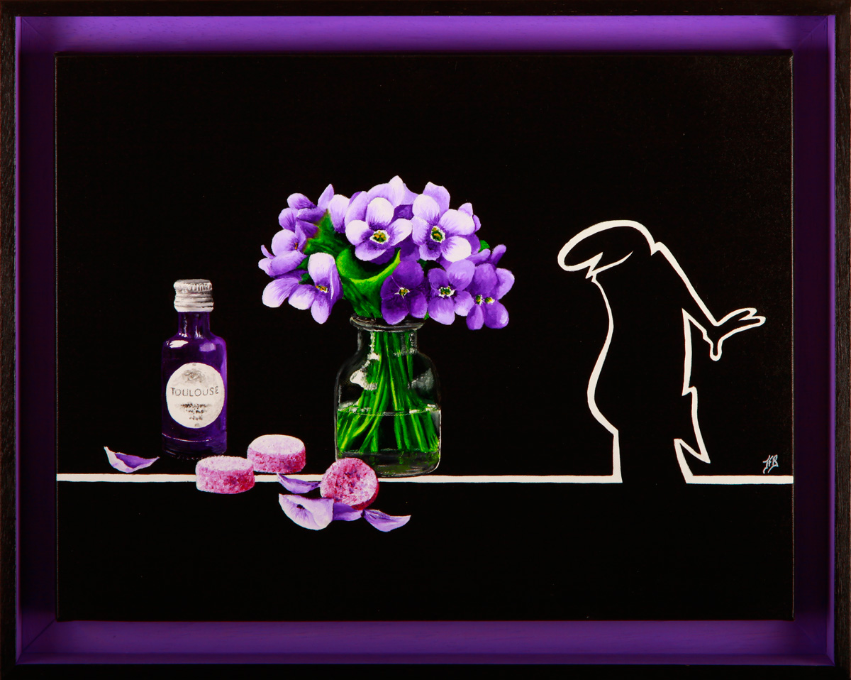 huile sur toile, la pie qui chante, Funny Art