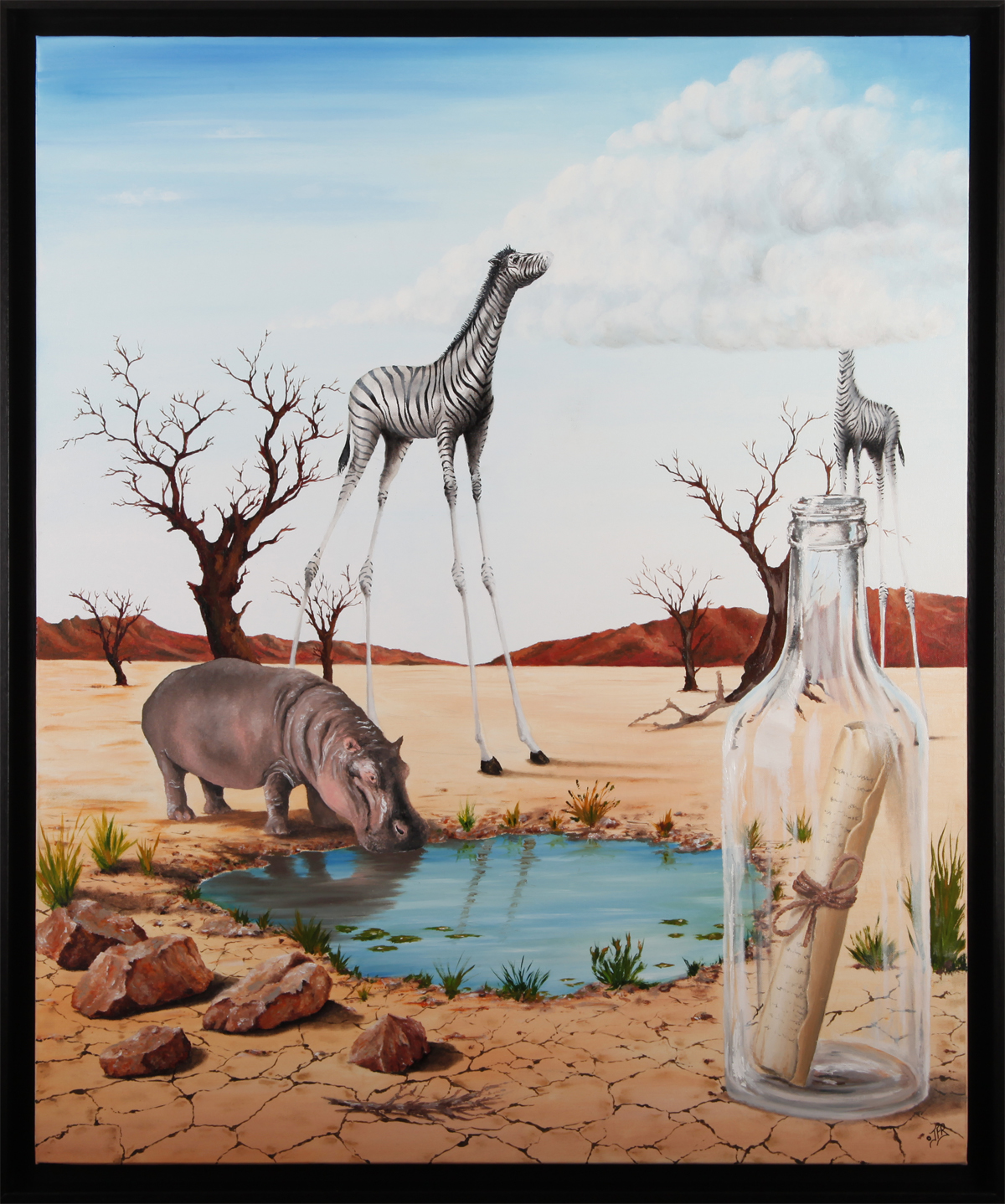 SeauS huile sur toile, S eau S
