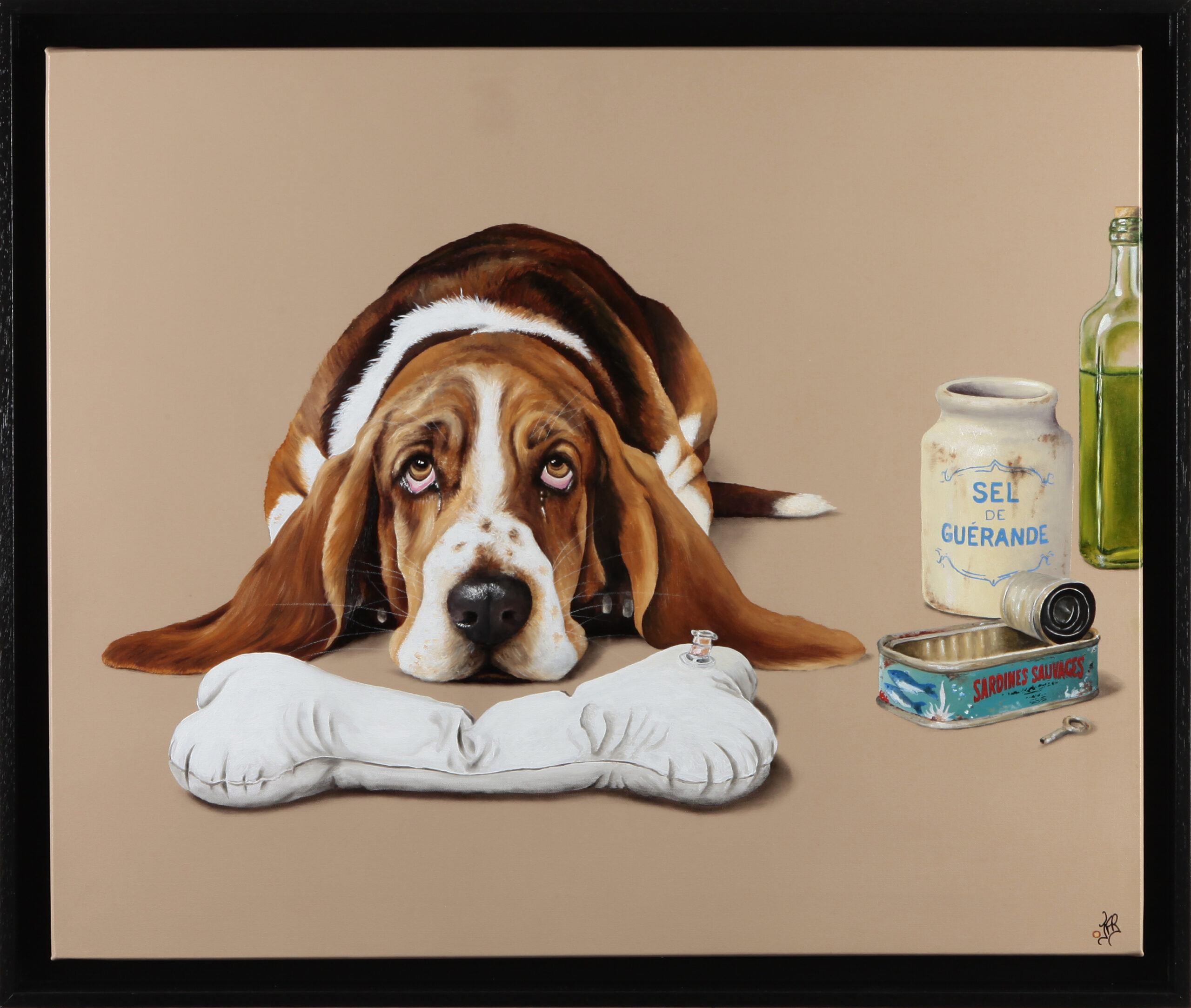 sardine série les chiens, peinture de chien