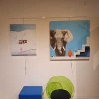 Jean-François Rousselot, artiste peintre toulousain, exposition médiathèque de Bessières