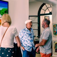 Jean-François Rousselot, artiste peintre toulousain, galerie Maïlyn Bruniquel à Sète avec Pascal Légitimus