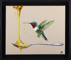 huile sur toile, à la source