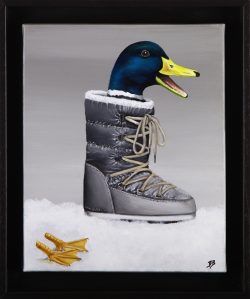 huile sur toile, un froid de canard