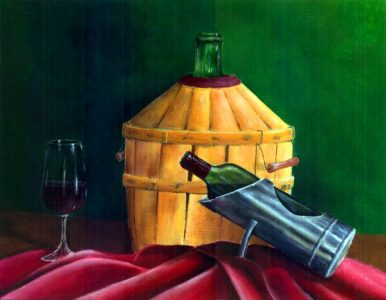 acrylique sur toile, Jean-François Rousselot, l'heure de s'enivrer