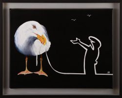 la linea : le vol du goeland. Huile sur toile, Jean-François Rousselot