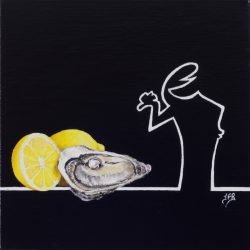 la linea : huitre. Huile sur toile, Jean-François Rousselot