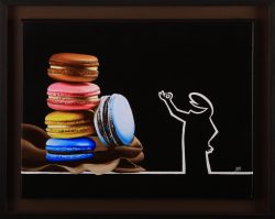 la linea : macaron. Huile sur toile, Jean-François Rousselot