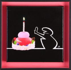 la linea : bon anniversaire. Huile sur toile, Jean-François Rousselot