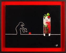 la linea : cocktail fruité. Huile sur toile, Jean-François Rousselot