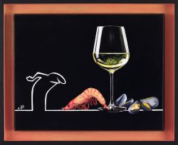 la linea : fruits de mer . Huile sur toile, Jean-François Rousselot