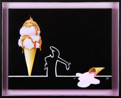 la linea : vanille fraise. Huile sur toile, Jean-François Rousselot