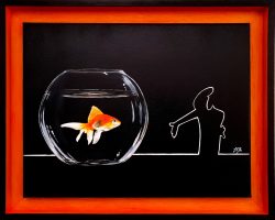 la linea : pour la liberté. Huile sur toile, Jean-François Rousselot