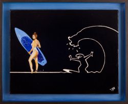 la linea : fait le mariole. Huile sur toile, Jean-François Rousselot