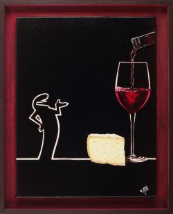 la linea : vacances dans le Médoc. Huile sur toile, Jean-François Rousselot