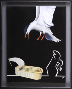 la linea : pêche à la sardine. Huile sur toile, Jean-François Rousselot