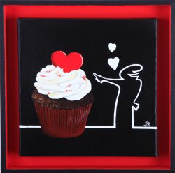 la linea : Saint-Valentin . Huile sur toile, Jean-François Rousselot