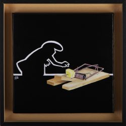 la linea : la tentation . Huile sur toile, Jean-François Rousselot