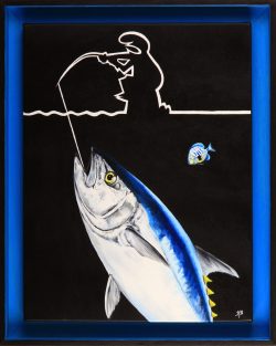 la linea : une petite friture . Huile sur toile, Jean-François Rousselot