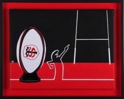 la linea : stade toulousain . Huile sur toile, Jean-François Rousselot