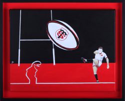 la linea : stade toulousain . Huile sur toile, Jean-François Rousselot
