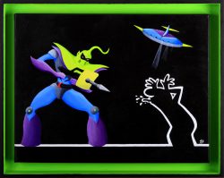 la linea : un peu trop confiant . Huile sur toile, Jean-François Rousselot