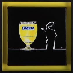 la linea : la vie en jaune . Huile sur toile, Jean-François Rousselot