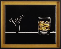 la linea : whisky 2. Huile sur toile, Jean-François Rousselot