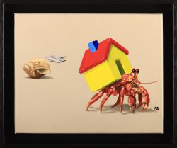 huile sur toile, Bernard immobilier, le déménagement