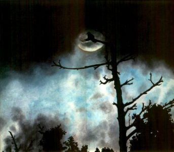 acrylique sur toile, Jean-François Rousselot, clair de lune