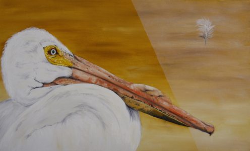 Huile sur toile, Jean-François Rousselot, pelican