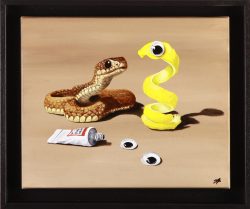 huile sur toile, trompe l'oeil