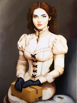 Huile sur toile, Jean-François Rousselot, la petite souris grise