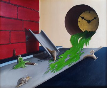 huile sur toile Toulouse, Jean-François rousselot, le temps s'écoule